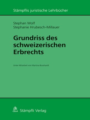 cover image of Grundriss des schweizerischen Erbrechts